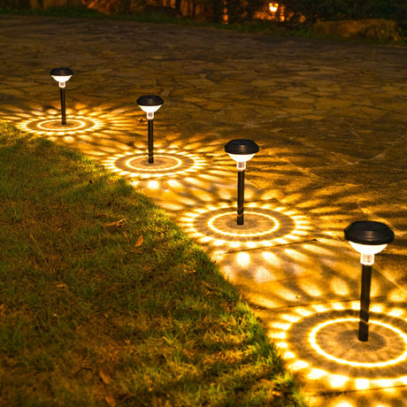 Darzheoy Solar Outdoor Lights, Solar Pathway Lights Outdoor, Solar Powered Garden Yard Lights for Walkway Sidewalk Driveway, Maintain 10 Hours of Lighting (2 Pack) 2 Pack Black