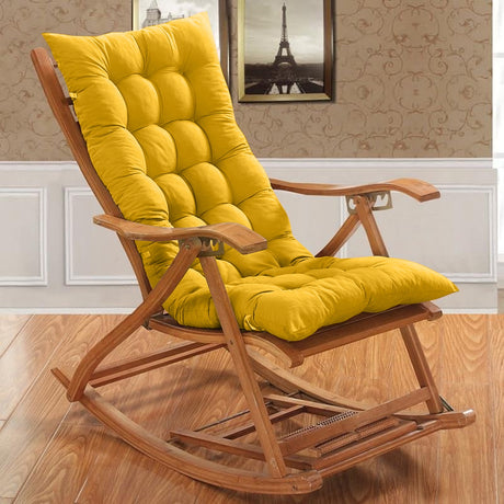 Chmadoxn 31.5 x 15.7 inches Outdoor High Back Chair Cushions Rocking Chair Cushions Replacement 49.2×17.7 in Yellow
