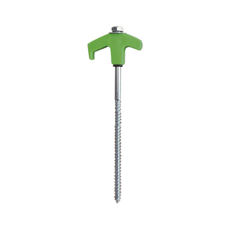 Chmadoxn Tent Stakes Heavy Duty, 8 Inch Screw in Tent Stakes, Ground Anchors Screw in, Tent Pegs Camping Stakes, Metal Threaded Tent Spikes 4 pc White