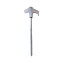Chmadoxn Tent Stakes Heavy Duty, 8 Inch Screw in Tent Stakes, Ground Anchors Screw in, Tent Pegs Camping Stakes, Metal Threaded Tent Spikes 12 pc White