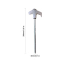 Chmadoxn Tent Stakes Heavy Duty, 8 Inch Screw in Tent Stakes, Ground Anchors Screw in, Tent Pegs Camping Stakes, Metal Threaded Tent Spikes 12 pc White