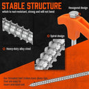 Chmadoxn Tent Stakes Heavy Duty, 8 Inch Screw in Tent Stakes, Ground Anchors Screw in, Tent Pegs Camping Stakes, Metal Threaded Tent Spikes 1 pc colour