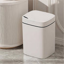 Darzheoy Bathroom Smart Touchless Trash Can 2.6 Gallon Automatic Motion Sensor Rubbish Can with Lid Electric Narrow Small Garbage Bin for Kitchen, Office, Living Room, Toilet, Bedroom White