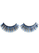 Long Black and Blue Tinsel False Eyelashes