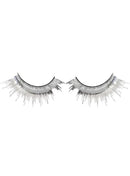 Long Metallic Silver Tinsel False Eyelashes