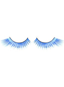 Winged Blue False Eyelashes with Tinsel Highlights