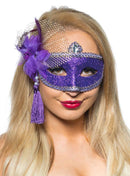 Celebration Purple Glitter Masquerade Mask