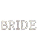 Rhinestone and Faux Pearl Hens Night BRIDE Letter Set