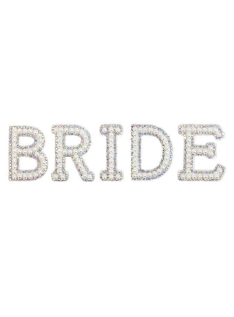 Rhinestone and Faux Pearl Hens Night BRIDE Letter Set