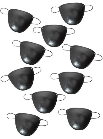 Basic Black Eye Pirate Patch 10 Pack Party Favours