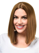 Natural Brown Womens Deluxe Heat Resistant Bob Costume Wig