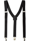 Adjustable Stretchy Black Costume Suspenders