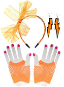 1980s Orange 3 Piece Costume Accessory Set