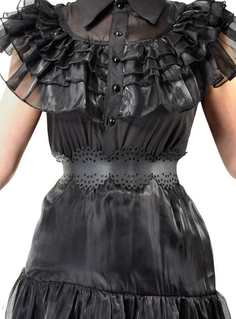 Decorative Womens Black Wednesday Addams Costume Belt