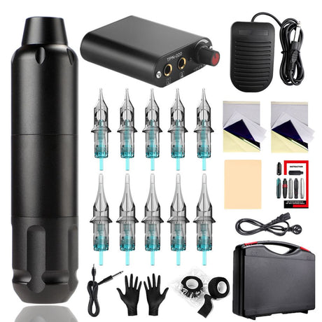 Wireless Tattoo Tattoo Kit Complete with 10pcs Tattoo Cartridge Needles Tattoo Battery Kit Tattoo Complete Wireless Tattoo Machine Kit