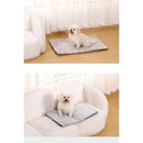 Self Warming Cat Bed Self Heating Cat Dog Mat 40*50cm Extra Warm Thermal Pet Pad  Removable Cover Non-Slip Bottom Washable Non Electric（White face with black background）