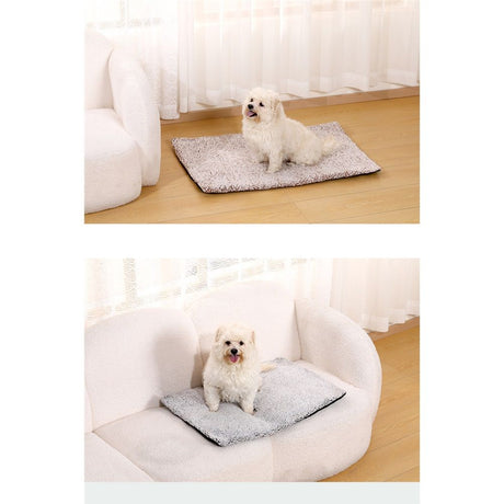 Self Warming Cat Bed Self Heating Cat Dog Mat 40*50cm Extra Warm Thermal Pet Pad  Removable Cover Non-Slip Bottom Washable Non Electric（White face with black background）