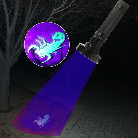 Ultraviolet Flashlights UV Detector, LED Flashlights  Pet Urine Detector for Cat Urine, Stains, Bed Bug, Batteries not Included (100-UV purple flashlight)