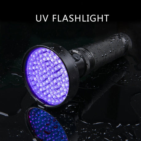 Ultraviolet Flashlights UV Detector, LED Flashlights  Pet Urine Detector for Cat Urine, Stains, Bed Bug, Batteries not Included (100-UV purple flashlight)