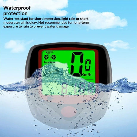 Bicycle Speedometer Odometer Wireless Cycling Computers Waterproof Cycle Bike Computer with LCD Display & Multi-Functions