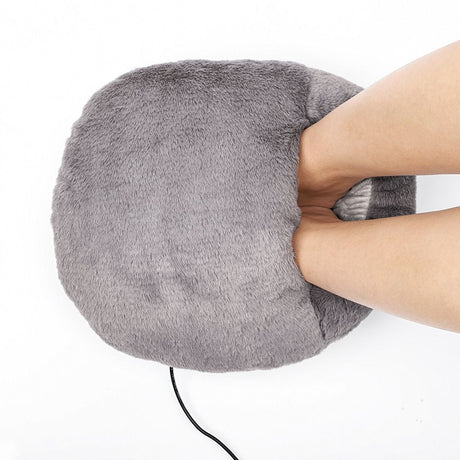 Electric Heated Foot Warmers USB Slippers for Men and Women, Heating Pad Feet Warmer,Foot Heating Warmer for Heat Therapy and Pain Relief Gray