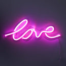 LED Neon Pink “Love” Wall Sign For Cool Light, Wall Art, Bedroom Decorations, Home Accessories, Party, Valentines Day, and Holiday Decor: Powered by USB Wire