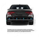 Car Reverse Parking Radar System with 8 Parking Sensors Distance Detection + LED Distance Display + Sound Warning (Black Color)
