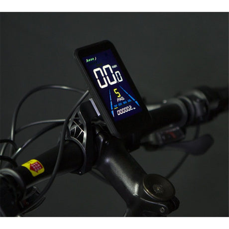 1 PCS Electric Bike Display Plastic+Metal 36V-72V Waterproof LCD Display NC-81F Electric Bike Panel Dashboard,Waterproof Connector, Black