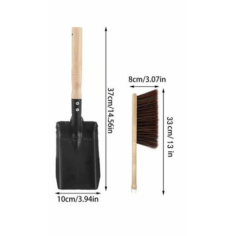 Hearth Tidy Set, Fireplace Shovel and Brush, Fireplace Tool Set, Metal Brush Pan Set, Fireplace Tools, Firepit Tools