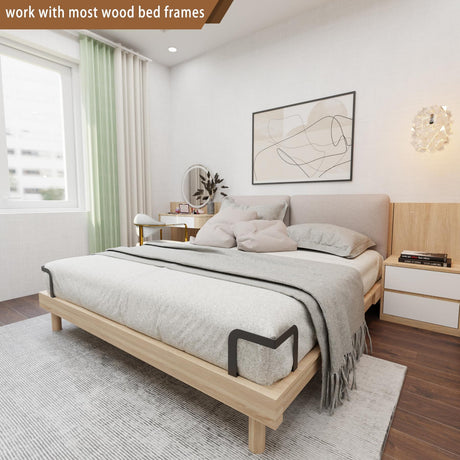 Extra Tall Mattress Corner Retainer Bar Bracket  2Pcs Keeping Mattress from Sliding for Wood Platform Beds,Mattress,Mattress Mattress Slide Stopper Mattress Rails
