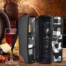 Insulated Wine Tote Bag With Stainless Wine Glasses.  For Boating Travel. Wine Cooler Bag For Beach. Portable Wine Carrier & Tumblers For Picnic. Outdoor Wine Lovers Gift