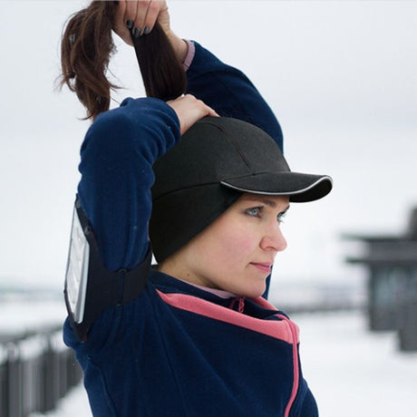 Ponytail Hat for Women –Reflective Winter Hat with Ponytail Hole for Workouts Vertical Ponytail Hole Winter Hat for Any Hair
