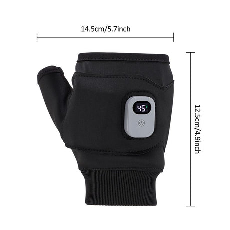 Heated Gloves for Women,Portable Heating Gloves with Digital Display,Rechargeable Heated Gloves,Smart Thermostatic Heated Fingerless,for Outdoor Work, Cycling, Skiing