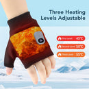 Heated Gloves for Women,Portable Heating Gloves with Digital Display,Rechargeable Heated Gloves,Smart Thermostatic Heated Fingerless,for Outdoor Work, Cycling, Skiing