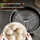 Round Steamer Rack and Cooling Rack,Stainless Steel Pot Trivet, Cooking Rack,Wire Steamer Kettle Rack Holder, Air Fryer Cooking Steamer Rack for Baking Canning Cooking Steaming, 7.9''X2.8''