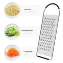 Metal Stainless Steel Extra Course Handheld Non Slip Flat Grater Ideal for Vegetables, Cheese, Eggs