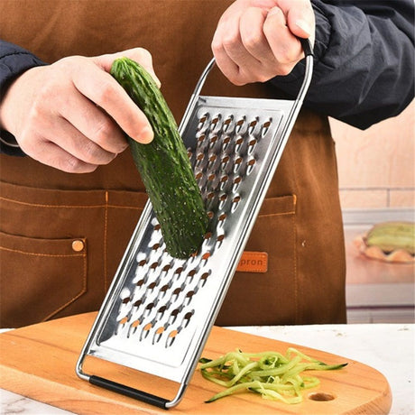 Metal Stainless Steel Extra Course Handheld Non Slip Flat Grater Ideal for Vegetables, Cheese, Eggs