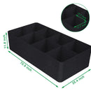 Raised Garden Bed, 128 Gallon 8 Grids Plant Grow Bags, 3 x 6 FT Planter Raised Beds for Growing Vegetables Potatoes Flowers, Rectangle Planting Container for Outdoor Gardening