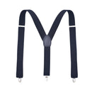 Men's Suspender - Adjustable Y-Back Clip-On Suspenders for Men with Heavy Duty Strong Clips (navy blue)