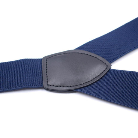 Men's Suspender - Adjustable Y-Back Clip-On Suspenders for Men with Heavy Duty Strong Clips (navy blue)