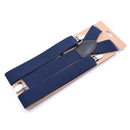 Men's Suspender - Adjustable Y-Back Clip-On Suspenders for Men with Heavy Duty Strong Clips (navy blue)