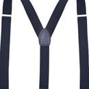 Men's Suspender - Adjustable Y-Back Clip-On Suspenders for Men with Heavy Duty Strong Clips (navy blue)
