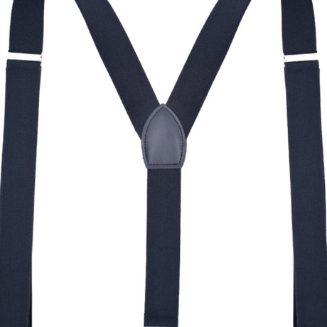 Men's Suspender - Adjustable Y-Back Clip-On Suspenders for Men with Heavy Duty Strong Clips (navy blue)