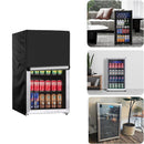 Upright Freezers Cover,Waterproof Outdoor Fridge Cover with Double Zipper for Compact Mini Freezer (210D：51*51*87cm,Black)