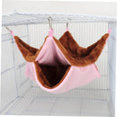 Double Layer Plush Squirrel Nest Bed Warm Sugar Glider Hammock for Pets Cozy Hanging Pet Bed Pink for Indoor Use