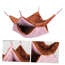 Double Layer Plush Squirrel Nest Bed Warm Sugar Glider Hammock for Pets Cozy Hanging Pet Bed Pink for Indoor Use