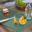 3-in-1 Bar Mat, Bar Accessories, Multifunctional Folding Cocktail Mat with Cutting Board, Drying Mats,Bar Mat for Countertops,Bar Decorations for Home,（dark green）
