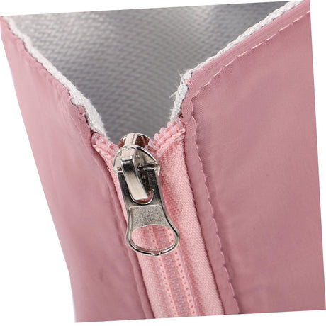 Hot Iron Holder & Mat, Heat Resistant Travel Bag for Curling Iron, Flat Iron - Hair Tool Organizer for Home, Travel (Pink)