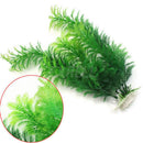 Pack of 2 Tall Plastic Aquarium Plants Large Fake Fish Tank Artificial Pond Aquarium Decor (Green Little Grass  30cm   )