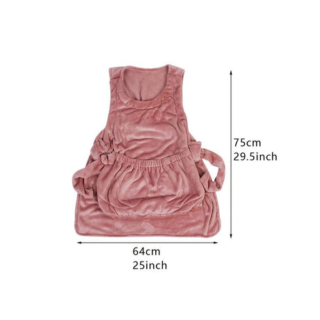 Adjustable Cat Carrier Apron with Double Layer Pocket Cat Sleeping Bag Pet Carrier Sling Kitten Carrier Bag Cat Carrier Pouch for Small Medium Sized Animals （lotus root color）